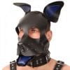 leder puppy maske schwarz blau