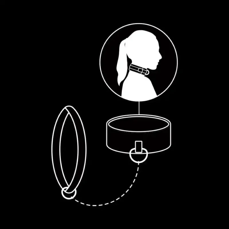 Fetish Submissive Halsband mit Leine