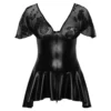 Wetlook Kleid mit Rock