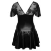 Wetlook Kleid mit Rock